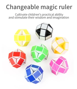 Variety of colorful 5.5cm 3x3 educational magic cubes in multiple vibrant color schemes