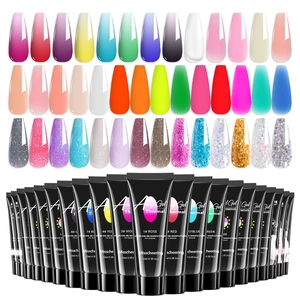 Poly Nail Extension Gel UV LED Acryl Gel Fast Building Enhancement Luminous Thermal Glitter Nail Art