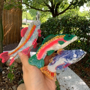 Fish Shape Hair Claw Clip Cellulose Acetate Trout Design Colorful Animal Hair Accessory For Women Handmade Large Hair Jaw