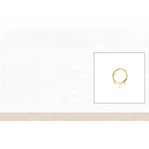 Detailed chart for 925 sterling silver nose ring with cubic zirconia specifications