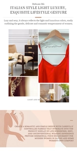 Detail of red satin robe with elegant jewelry in a luxury Italian style home setting
