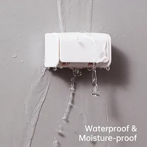 Waterproof wall-mounted toothbrush holder showing high resistance under running water