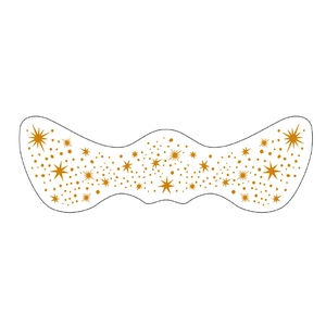 Golden and bronze metallic freckle tattoo stickers with stars and dots for party makeup