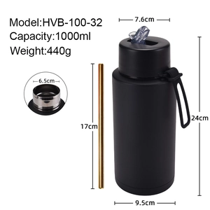 1000ml stainless steel vacuum water bottle dimensions and 24cm height specifications