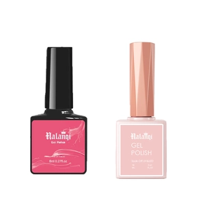 Sparkly glitter gel nail polish set in professional UV LED soak-off glass bottles