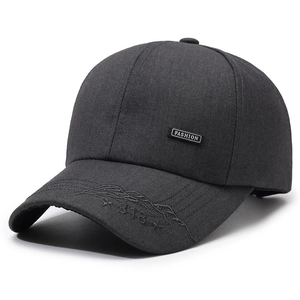 Classic dark gray men's baseball cap with FASHION label and 318 embroidery detail