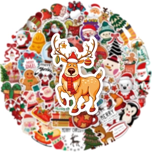 50 Stk. Weihnachten wasserdichte Graffiti Aufkleber fur Trinkflasche Laptop Skateboard Helm