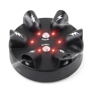 Black 6-player electric shock polygraph game machine for parties with LED light effects