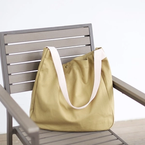 Women Large Capacity Canvas Crossbody Bag Contrast Webbing Strap Japanese Casual Tote Shoulder Purse Magnetic Snap