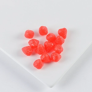 Miniatur-Erdbeeren aus rotem Harz mit realistischer Fruchttextur für DIY-Bastelzubehör
