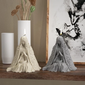 Halloween character silicone mold for handmade prayer woman candle and soap making