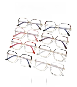 Collection of stylish cat-eye glasses frames in tortoise, black, pink and transparent colors