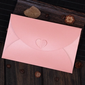 Pearlescent Paper Envelopes With Heart Closure For Wedding Invitation Card Gift Mailing Elegant Decorative Stationery