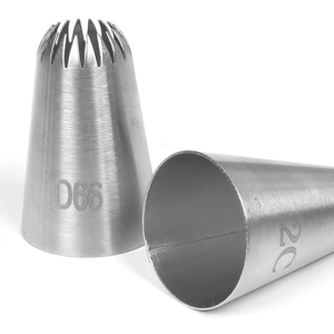 304 stainless steel piping nozzles D66 and 2C for cake cream frosting and decorating