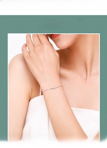 Detail of S925 sterling silver airplane bracelet with sparkling micro-inlaid zircon