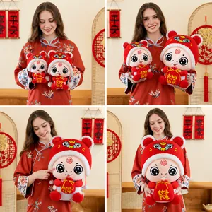 Mascotte di peluche per l'anno cinese della serpe, bambola dello zodiaco, 20-60 cm