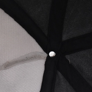 Detail shot of the internal structure and reinforced stitching of the baseball cap