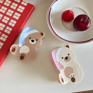 Süße Cartoon Bär Acetat Haarkralle Handgefertigt Süße Tier Hai Clip Mode Haarschmuck Für Damen Haar Styling