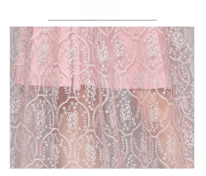 Détail de cheongsam rose avec broderie lourde et texture de dentelle délicate
