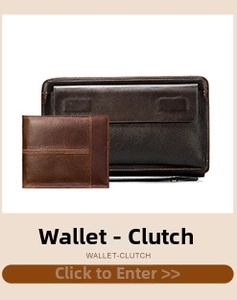 Detailed view of dark brown genuine leather men's wallet and matching zip clutch set