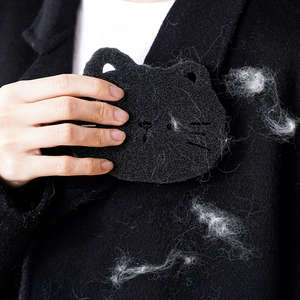 Cat-shaped pet hair remover sponge for washing machine laundry and coat cleaning