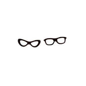 Minimalist stainless steel sunglasses earrings featuring cat-eye and rectangular frame designs