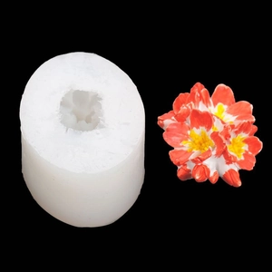 3D rose silicone mold for flower cake decorating and aromatherapy wax candle making