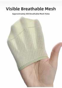 Close-up of breathable mesh texture on summer low cut cotton socks with ventilation holes