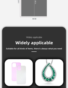 Detailed size guide for PVC jewelry storage bags with 11x8cm outer dimensions
