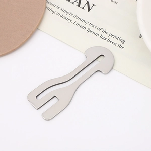 Detail view of silver stainless steel shopping trolley token keychain with a sleek finish