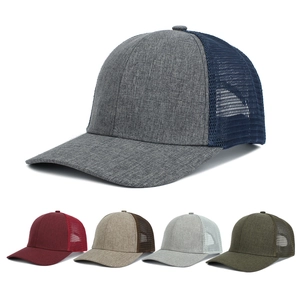 Lässig Baumwolle Leinen Trucker Hut Atmungsaktiv Mesh Baseballkappe Für Damen Herren Verstellbar Vintage Snapback Hut