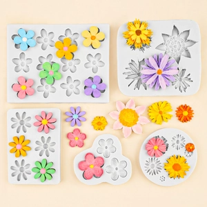 Stampo In Silicone Fiore Margherita Girasole Fondant Decorazione Torte Fai Da Te Artigianato Sapone Cera Gesso Stampo In Resina
