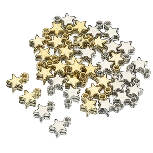 Five Pointed Star Charms For Jewelry Making Gold And Silver Coated Plastic Pendants For DIY Necklace Bracelet Accessories