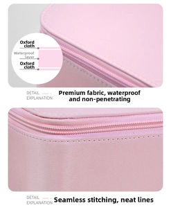 Detailansicht aus rosa Oxford-Gewebe mit dreilagiger wasserdichter Verbundstruktur