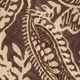 Detail van bohemien maxi-jurkstof met bruine paisley bloemenprint patronen