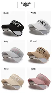 Detailed grid view of knitted sun visors with ORT logo in six versatile colors