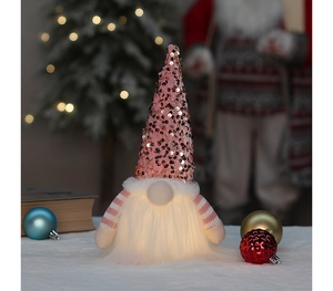 Leuchtender Weihnachtszwerg Plüschtier Paillettenhut Gesichtslose Puppe Festliche Deko