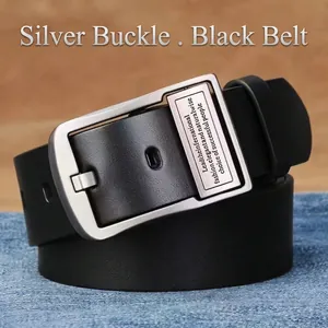 Ceinture Homme Similicuir Boucle Ardillon Rétro Business Casual Ceinture Pour Jeans Accessoire Élégant Classique