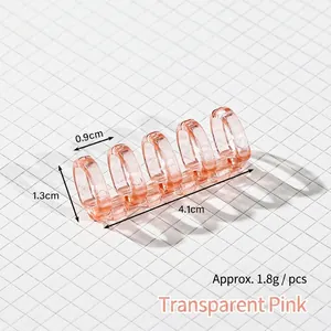 Specifiche dettagliate delle dimensioni degli anelli per rilegatura a 5 fori rosa trasparente