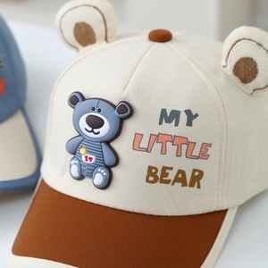 Kinder Baseballkappe mit süßen 3D Bärenohren und My Little Bear Stickerei Design