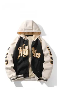 Macro detail of thick fleece lining and button closure on this American vintage hoodie