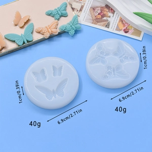 Deux moules en silicone papillon pour décoration de gâteaux et fondant DIY