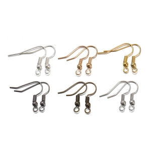 Array of DIY metal earring hooks in six metallic finishes for jewelry making