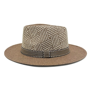 Chapeau fedora en paille pour hommes avec protection solaire et style jazz élégant