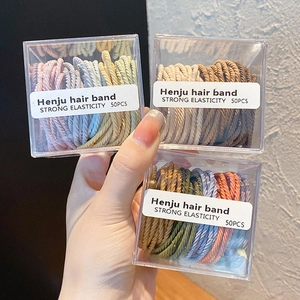 Élastiques à Cheveux en Spirale à Haute Élasticité de Style Coréen Multicolores Simples Durables Bandeaux pour Femmes Accessoires de Coiffure