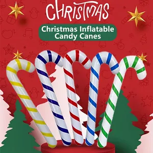 Christmas Inflatable Candy Cane PVC Thickened Eco Friendly Striped Design For Holiday Party Home Indoor Outdoor Decoration Prop