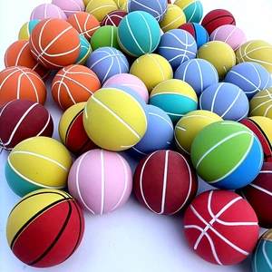 Vibrant 6cm mini hollow basketball toys in multiple colors with realistic texture details