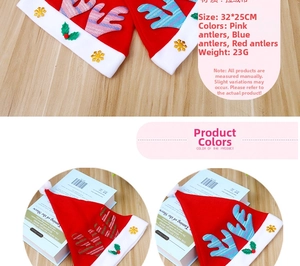 Details zur Weihnachts-Rentier-Mütze aus gebürstetem Stoff, Größe 32x25 cm