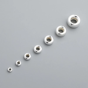 Various sizes of S925 sterling silver bubble beads for DIY jewelry making and crafts