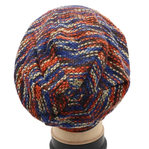 Bonnet tricoté chaud pour l'hiver avec motif zigzag coloré et doublure en polaire douce